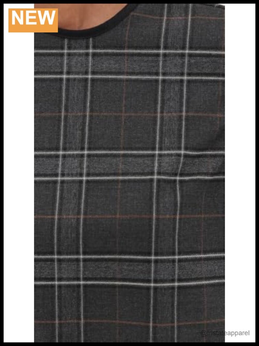 Pleated Plaid Ruffle Back Tank Top - Picture 5 of 5